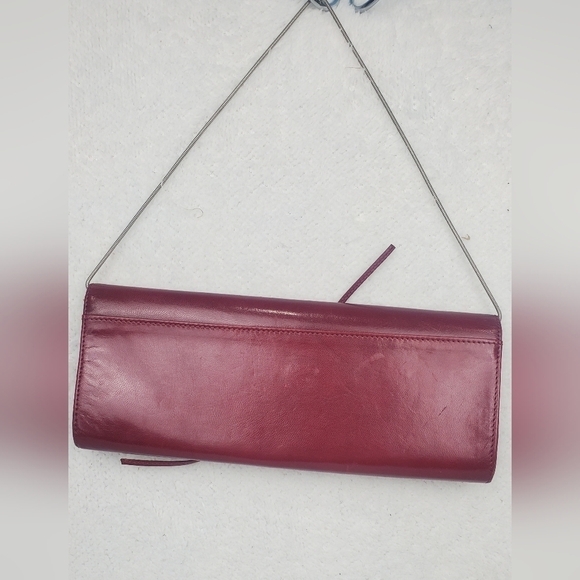 Bundle OnlyNine West Genuine Burgundy leather cocktail evening party women couch - Picture 6 of 9